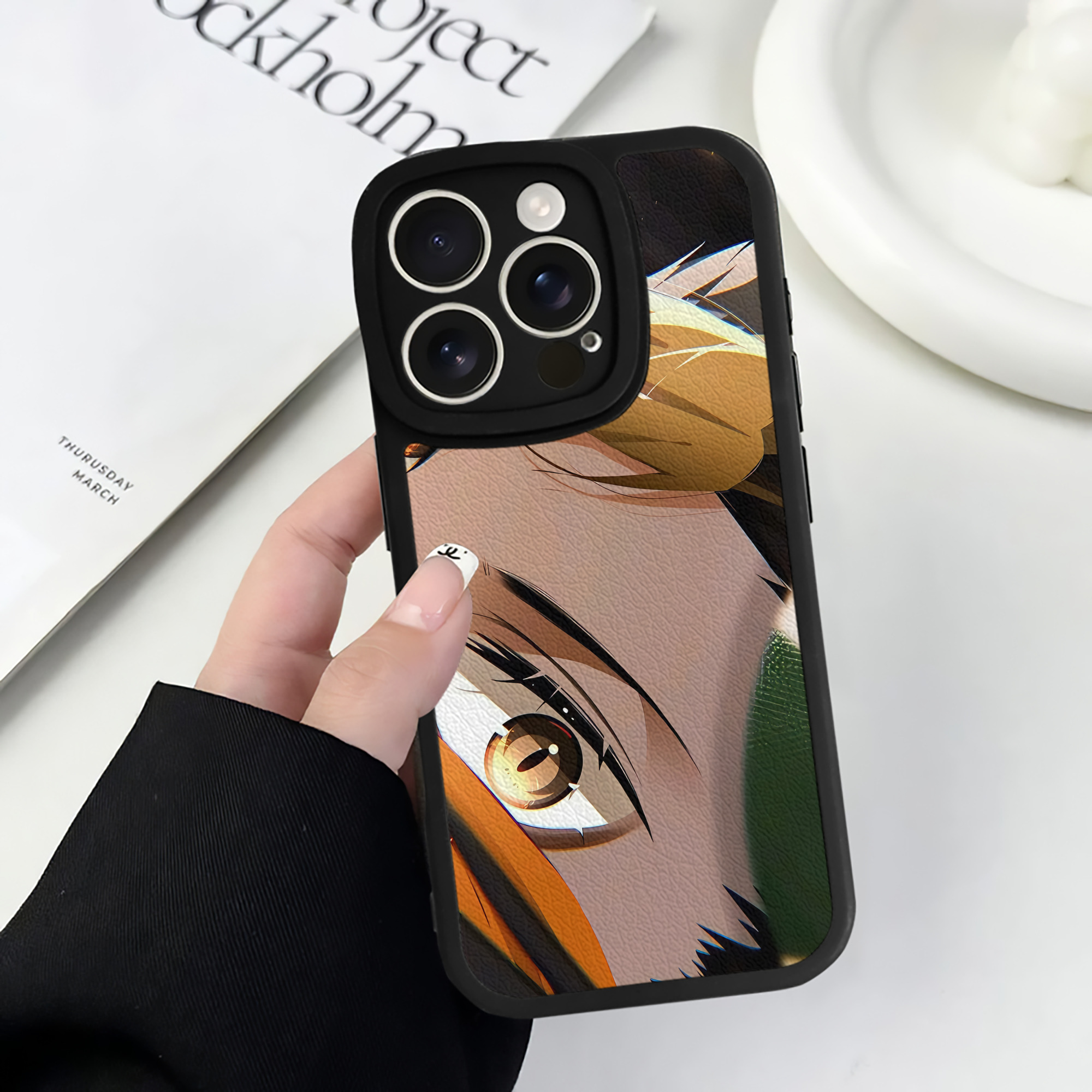 （画像用） ハイキュー!! Haikyu!! 【iPhone 16シリーズ対応】シリコンスマホケース（レザー調） 材質：シリコン